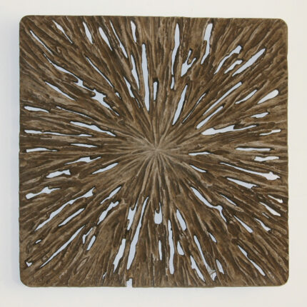 19" X 19" X 2" Brown Square Rotten Wood  Wall Decor - Image 1