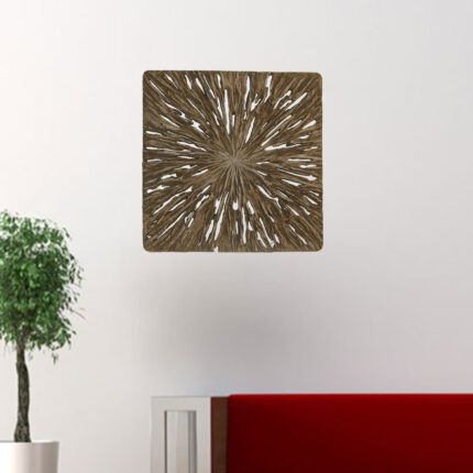 19" X 19" X 2" Brown Square Rotten Wood  Wall Decor - Image 6
