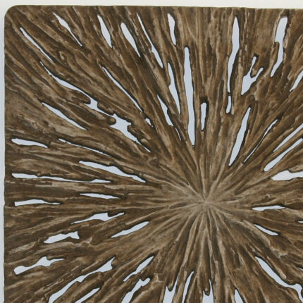 19" X 19" X 2" Brown Square Rotten Wood  Wall Decor - Image 4