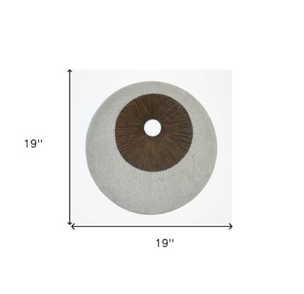 19" X 19" X 2.5" Grey And Brown Stone Wall Decor - Image 6