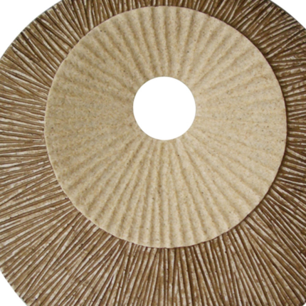 27" X 27"X 3" Brown Round Double Layer Ribbed  Wall Plaque - Image 6