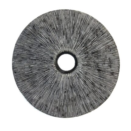 30" X 30" Contemporary Grey Round Rib Wall Art - Image 2