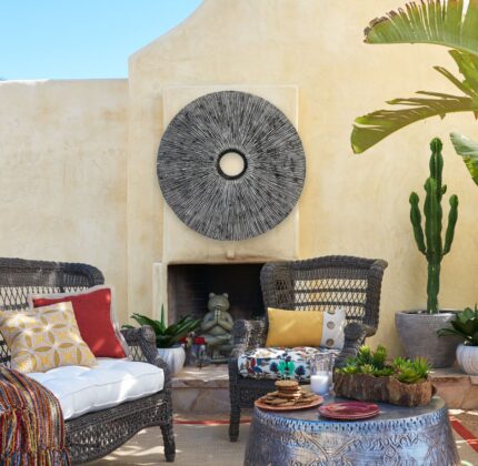 30" X 30" Contemporary Grey Round Rib Wall Art - Image 6