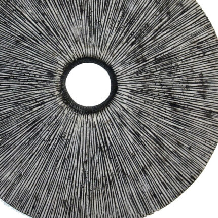 30" X 30" Contemporary Grey Round Rib Wall Art - Image 3