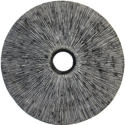 30" X 30" Contemporary Grey Round Rib Wall Art - Image 4