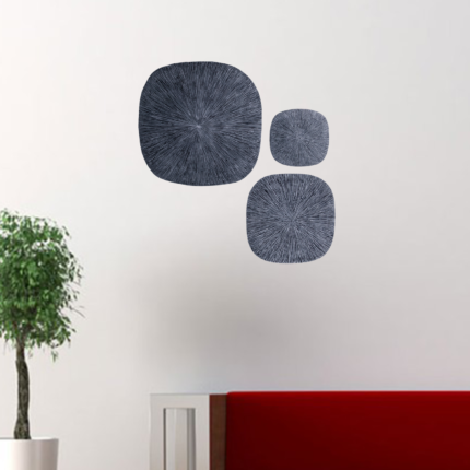 29" X 29" X 2" Gray, Sandstone, Ribbed, Square - Wall Decor - Image 5
