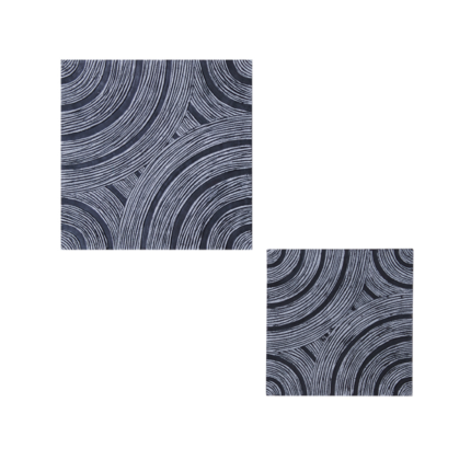 17" X 17" X 2" Gray, Lined Square - Wall Decor - Image 2