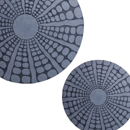 19" X 19" X 2" Sandstone, Fine Polished, Round With Stardust Pebble Finish - Wall Decor - Image 3