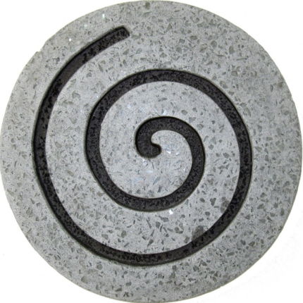 19" X 19" X 2" Gray Round Modern Spiral Wall Art - Image 4