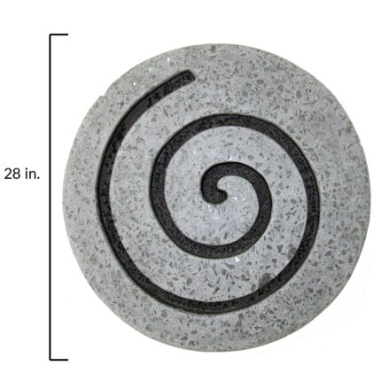 28" X 28" X 2" Gray Round Modern Spiral Wall Art - Image 8