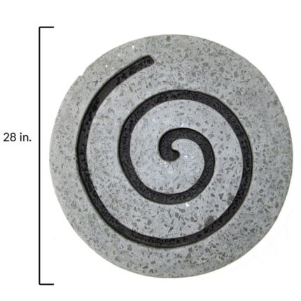28" X 28" X 2" Gray Round Modern Spiral Wall Art - Image 9