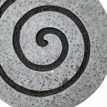 28" X 28" X 2" Gray Round Modern Spiral Wall Art - Image 3
