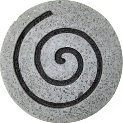 28" X 28" X 2" Gray Round Modern Spiral Wall Art - Image 4