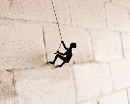 6" X 4" Black Resin Climbing Man Hanging Dimensional Sculpture - Image 5