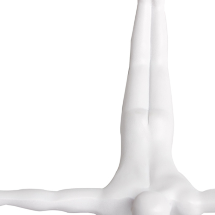 Set of Three White Resin Diving Man Hanging Dimensional Sculpture - Image 3
