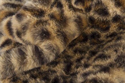 50" X 70" Brown and Black Faux Fur Leopard Plush Throw Blanket - Image 7