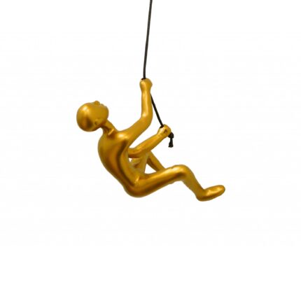 6" X 3" Gold Resin Climbing Man Hanging Dimensional Sculpture - Image 2