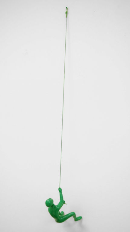 6" X 3" Green Resin Climbing Man Hanging Dimensional Sculpture - Image 5
