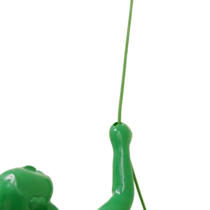 6" X 3" Green Resin Climbing Man Hanging Dimensional Sculpture - Image 3