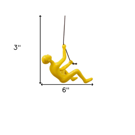 6" X 3" Yellow Resin Novelty Hanging Dimensional Sculpture - Image 7
