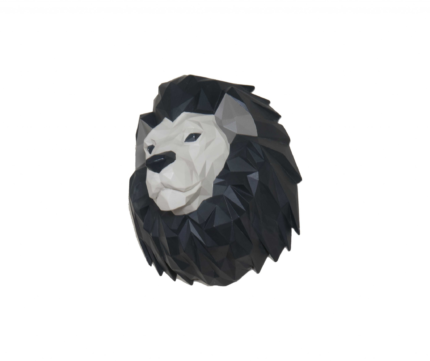 11.5" X 9.5" X 14" Origami Lion Head Wall Decoration - Image 4