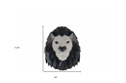 11.5" X 9.5" X 14" Origami Lion Head Wall Decoration - Image 9