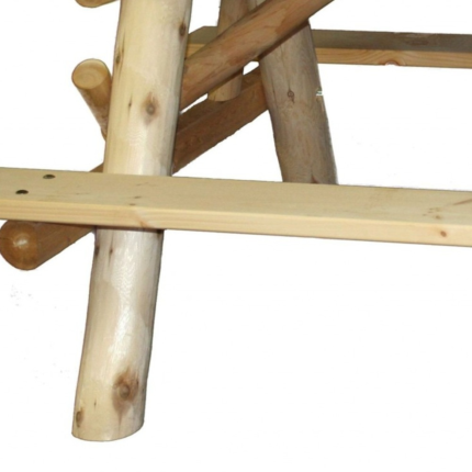 70" Natural Solid Wood Outdoor Picnic Table - Image 3