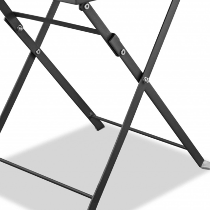18" Gray Stainless Steel Square End Table - Image 3
