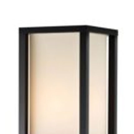 72" Black And White Solid Wood Column With White Cotton Shade - Image 4