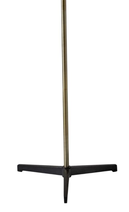 71" Brass Metal Novelty Floor Lamp With Black And White Iron Cone Shade - Image 4
