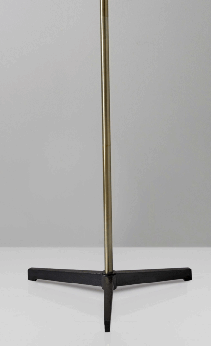 71" Brass Metal Novelty Floor Lamp With Black And White Iron Cone Shade - Image 9