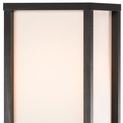 72" Black And Off White Column Floor Lamp With Off White Fabric Rectangular Shade - Image 3