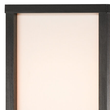 72" Black And Off White Column Floor Lamp With Off White Fabric Rectangular Shade - Image 4