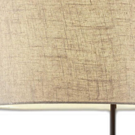 64" Beige And Black Tray Table Floor Lamp With Beige Fabric Drum Shade - Image 8