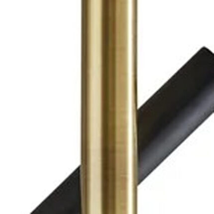 68" Black Metal LED Floor Lamp With Black Metal Cylinder Shade - Image 3