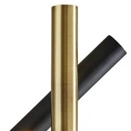 68" Black Metal LED Floor Lamp With Black Metal Cylinder Shade - Image 4