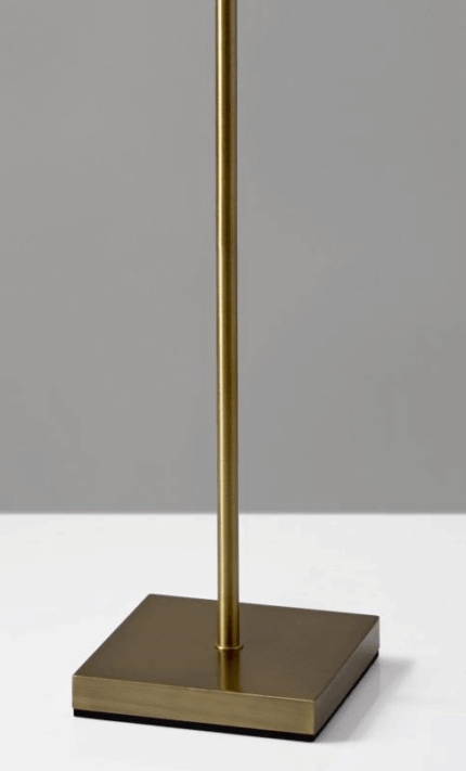 71" Brass Metal Torchiere Floor Lamp With White Glass Novelty Shade - Image 7