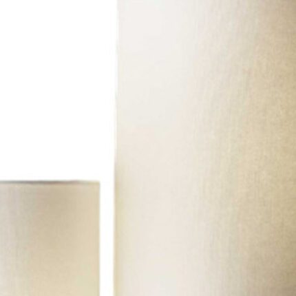 68" Silver Three Light Novelty Floor Lamp With White Linen Cylinder Shade - Image 3