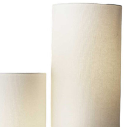 68" Silver Three Light Novelty Floor Lamp With White Linen Cylinder Shade - Image 4