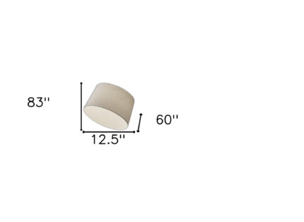 83" Silver Arc Floor Lamp With White Linen Empire Shade - Image 7