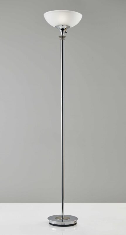 72" Silver With White Glass Shade - Image 4