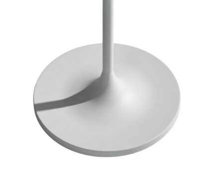 60" White Floor Lamp With White Fabric Drum Shade - Image 3