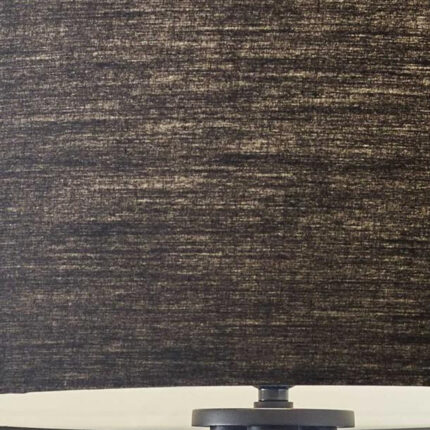 60" Black Tripod Floor Lamp With Black Fabric Drum Shade - Image 6