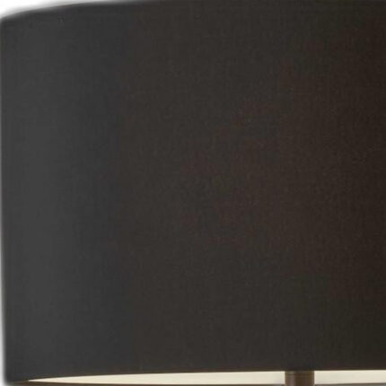 62" Black Tripod Floor Lamp With Black Fabric Drum Shade - Image 4