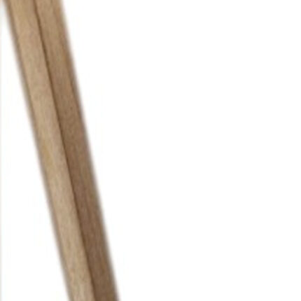 60" Natural Metal Tripod Floor Lamp With White Fabric Drum Shade - Image 5