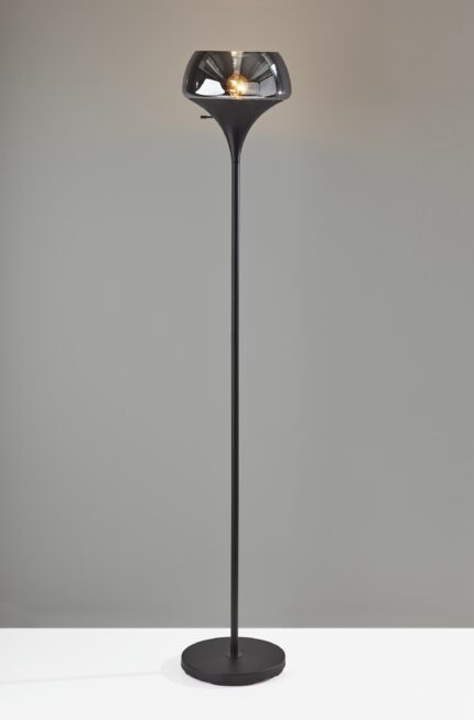 70" Black With Black Glass Shade - Image 6