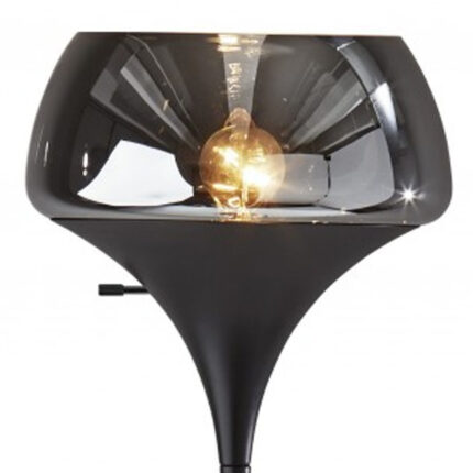 70" Black With Black Glass Shade - Image 4
