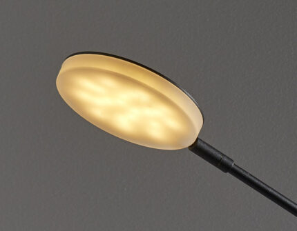 64" Black Metal LED Light Changing Swing Arm Floor Lamp - Image 9