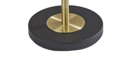 65" Brass Torchiere Floor Lamp With White Acrylic Globe Shade - Image 1
