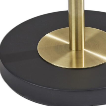 65" Brass Torchiere Floor Lamp With White Acrylic Globe Shade - Image 3